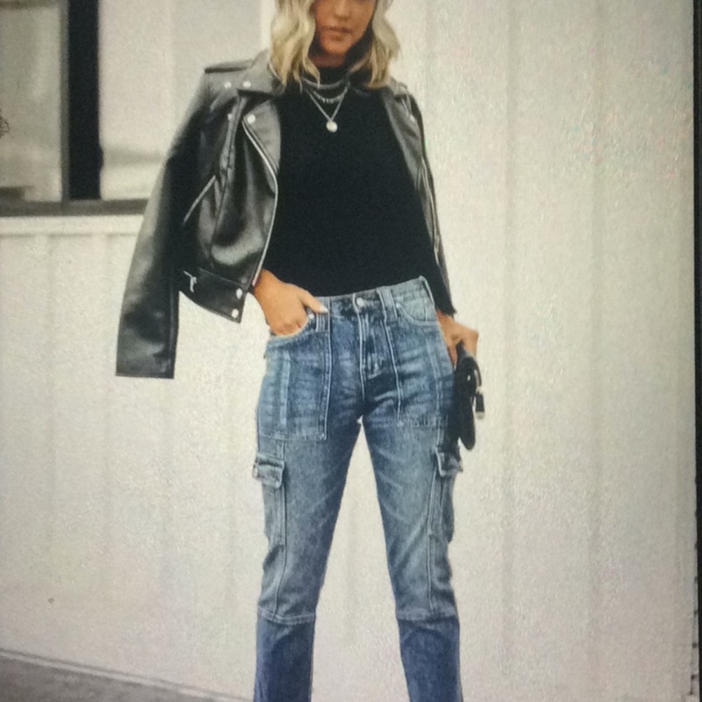 PIPPH HIGH RISE SLIM STRAIGHT CARGO DENIM!❤️👍👖 - Picture 9 of 12
